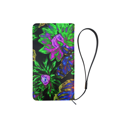 amazing neon floral 2 Men's Clutch Purse （Model 1638）