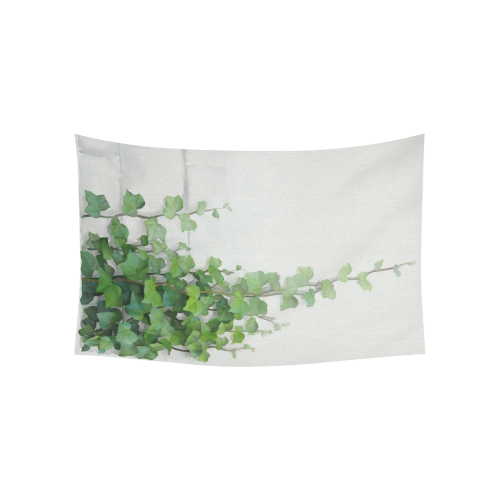 Watercolor Vines, climbing plant Cotton Linen Wall Tapestry 60"x 40"