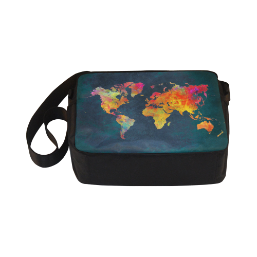 world map 16 Classic Cross-body Nylon Bags (Model 1632)