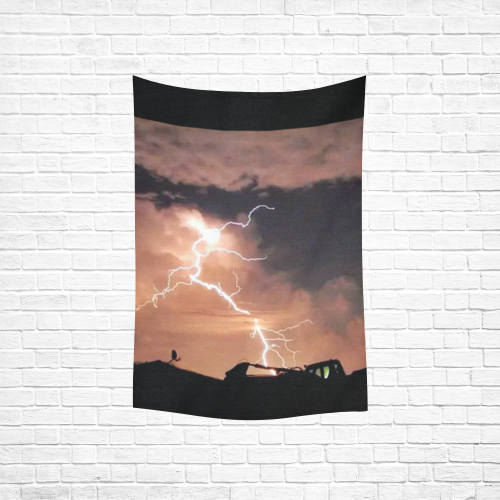 Mister Lightning Cotton Linen Wall Tapestry 40"x 60"