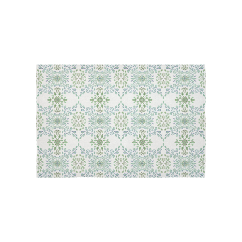 Blue and Green pattern Cotton Linen Wall Tapestry 60"x 40"