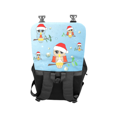 Cute cartoon christmas owls Casual Shoulders Backpack (Model 1623)