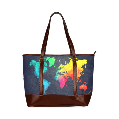 world map Tote Handbag (Model 1642)