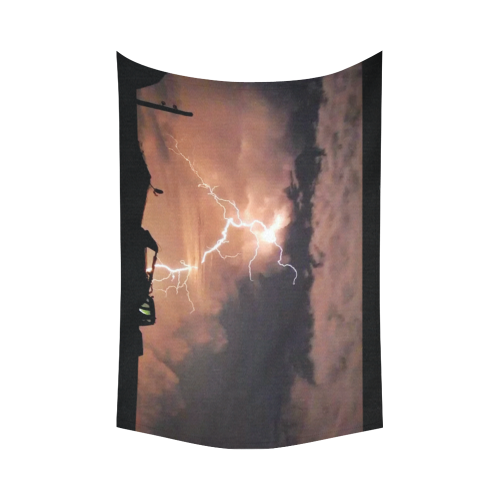 Mister Lightning Cotton Linen Wall Tapestry 90"x 60"