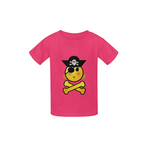 Pirate Emoticon - Smiley Emoji Girl Kid's  Classic T-shirt (Model T22)