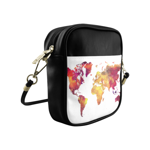 world map 13 Sling Bag (Model 1627)