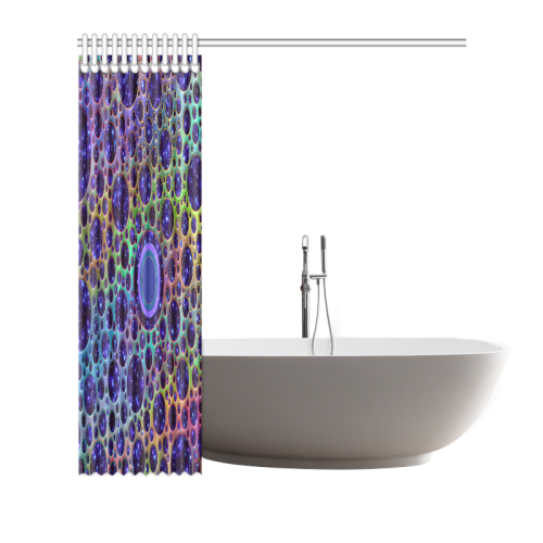 Universe DOTS GRID colored pattern Shower Curtain 72"x72"
