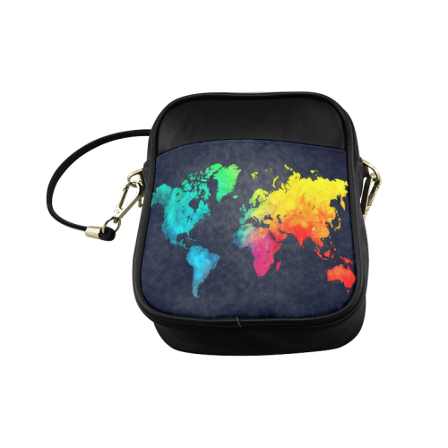 world map Sling Bag (Model 1627)