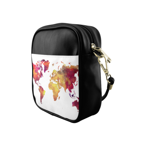 world map 13 Sling Bag (Model 1627)