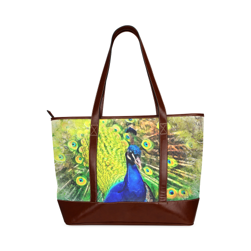 peacock Tote Handbag (Model 1642)