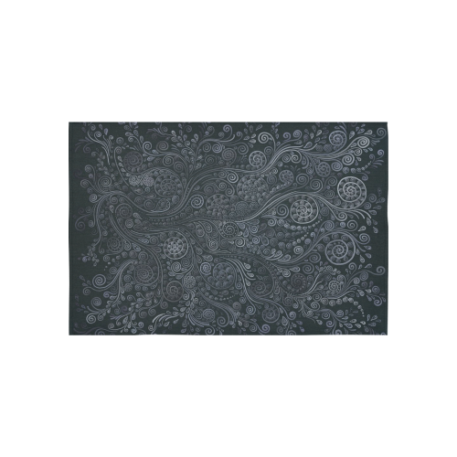 Soft Blue 3D Ornamental Cotton Linen Wall Tapestry 60"x 40"