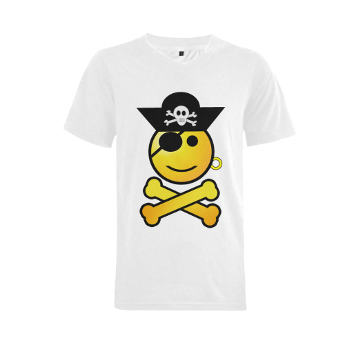 Pirate Emoticon - Smiley Emoji Men's V-Neck T-shirt (USA Size) (Model T10)