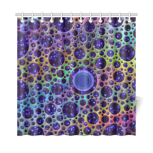 Universe DOTS GRID colored pattern Shower Curtain 72"x72"