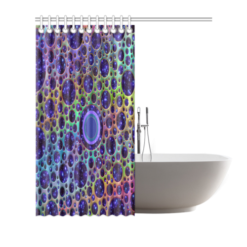 Universe DOTS GRID colored pattern Shower Curtain 72"x72"