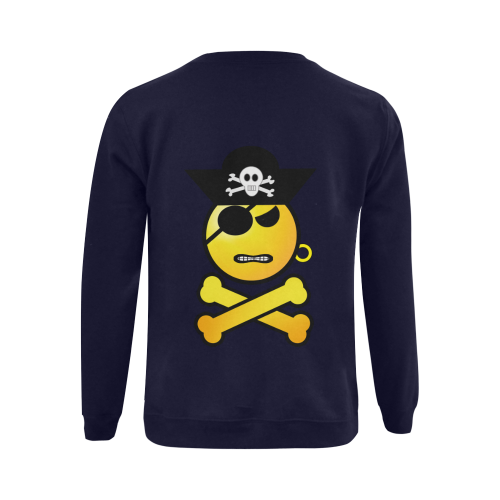 Pirate Emoticon - Frowning Emoji Gildan Crewneck Sweatshirt(NEW) (Model H01)