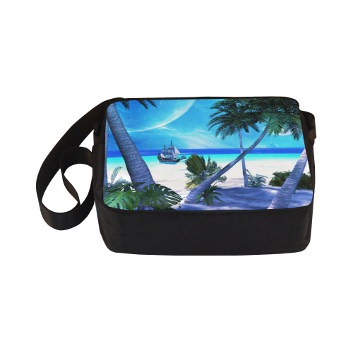 Awesome view over the ocean with ship Classic Cross-body Nylon Bags (Model 1632)