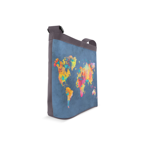 world map 18 Crossbody Bags (Model 1613)