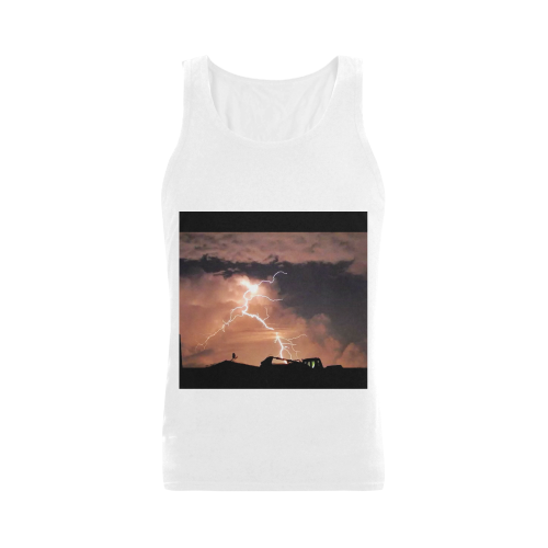 Mister Lightning Plus-size Men's Shoulder-Free Tank Top (Model T33)