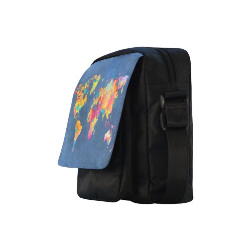 world map 18 Crossbody Nylon Bags (Model 1633)