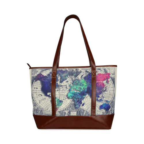 world map 22 Tote Handbag (Model 1642)