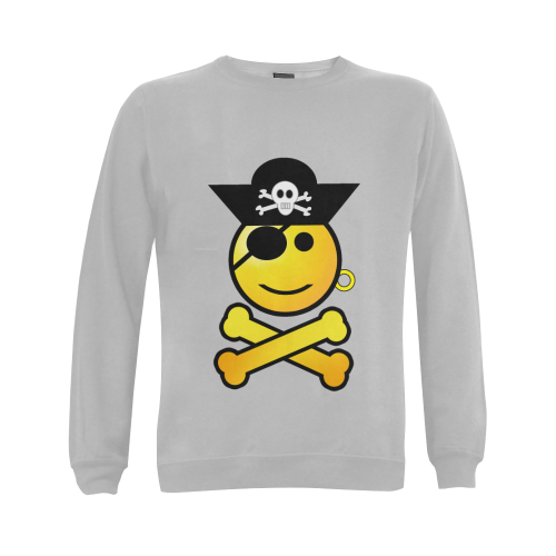 Pirate Emoticon - Smiley Emoji Gildan Crewneck Sweatshirt(NEW) (Model H01)