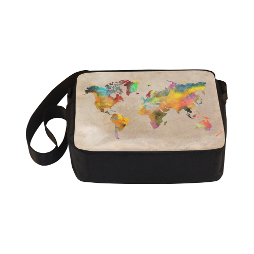 world map 17 Classic Cross-body Nylon Bags (Model 1632)