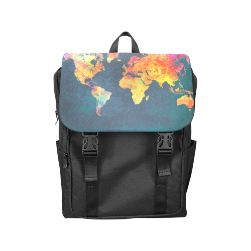 world map 16 Casual Shoulders Backpack (Model 1623)