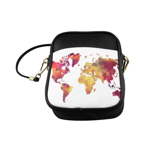 world map 13 Sling Bag (Model 1627)