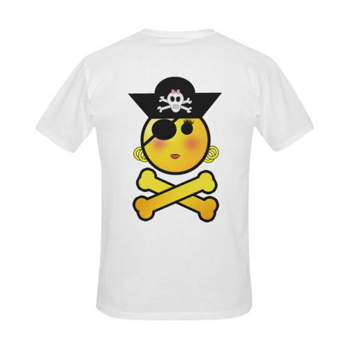Pirate Emoticon - Smiley Emoji Girl Men's Slim Fit T-shirt (Model T13)