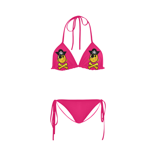 Pirate Emoticon - Smiley Emoji Girl Custom Bikini Swimsuit