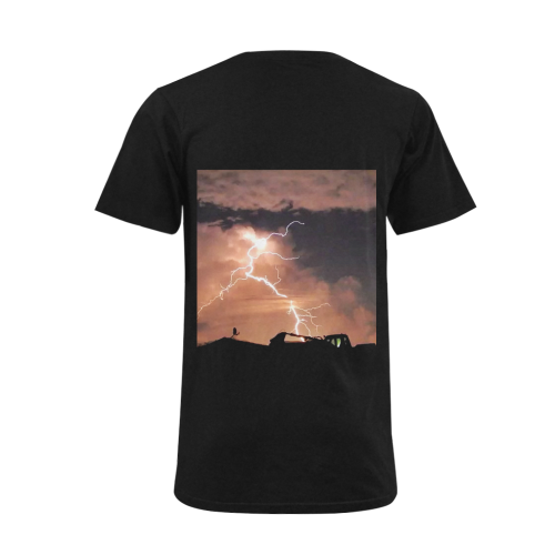 Mister Lightning Men's V-Neck T-shirt  Big Size(USA Size) (Model T10)
