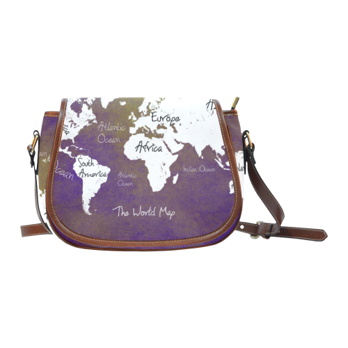 world map Saddle Bag/Large (Model 1649)