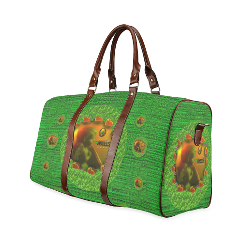 Angels watching over you in peace Waterproof Travel Bag/Small (Model 1639)