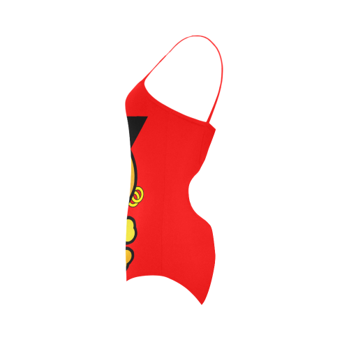 Pirate Emoticon - Smiley Emoji Girl Strap Swimsuit ( Model S05)