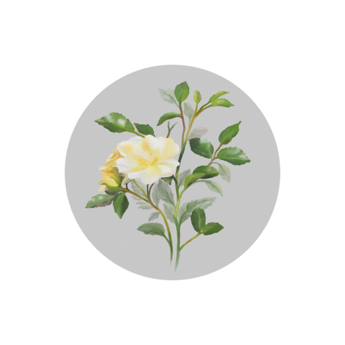 Yellow Rose Round Mousepad