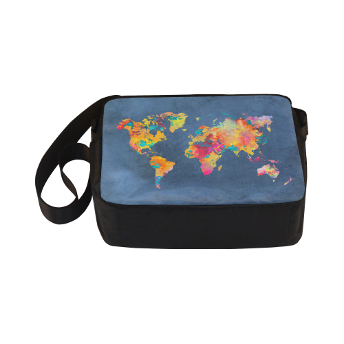 world map 18 Classic Cross-body Nylon Bags (Model 1632)
