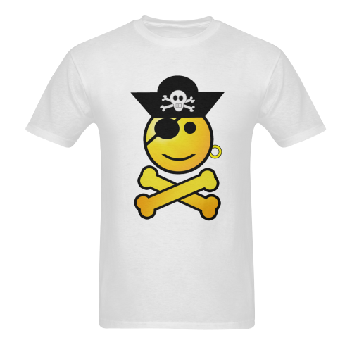 Pirate Emoticon - Smiley Emoji Men's T-Shirt in USA Size (Two Sides Printing)