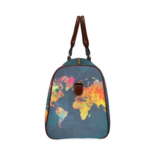 world map 16 Waterproof Travel Bag/Small (Model 1639)