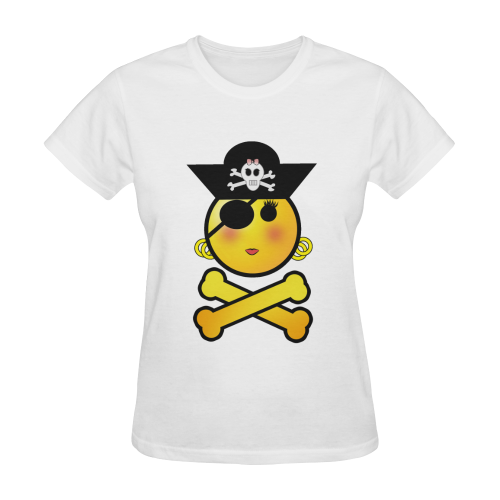 Pirate Emoticon - Smiley Emoji Girl Sunny Women's T-shirt (Model T05)
