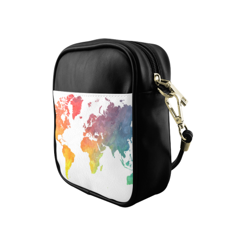 world map 15 Sling Bag (Model 1627)