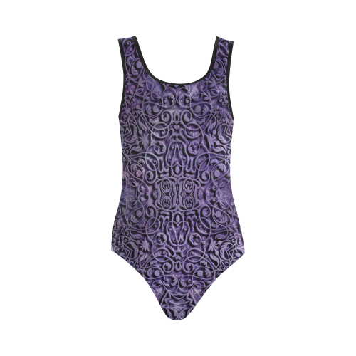 blue Vest One Piece Swimsuit (Model S04)