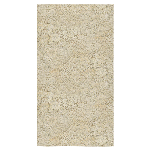 Old CROCHET / LACE FLORAL pattern - beige Bath Towel 30"x56"