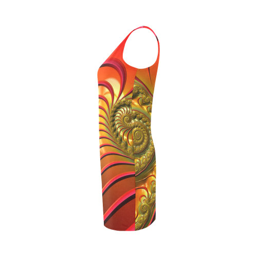 Tequila Sunrise Fitted Dress Medea Vest Dress (Model D06)