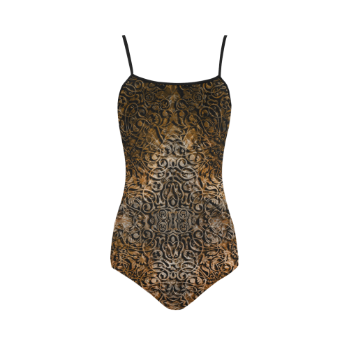brown Strap Swimsuit ( Model S05)