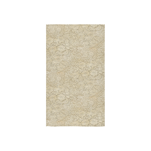 Old CROCHET / LACE FLORAL pattern - beige Custom Towel 16"x28"