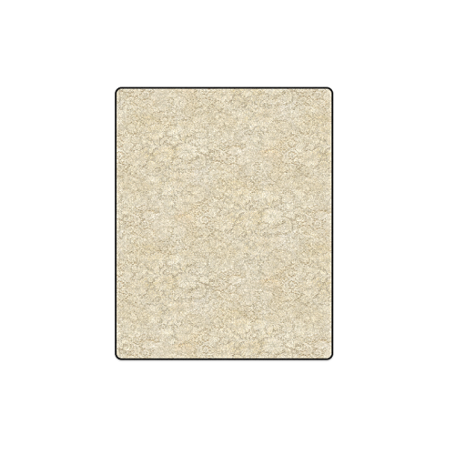 Old CROCHET / LACE FLORAL pattern - beige Blanket 40"x50"