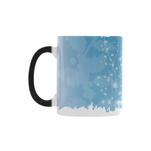 christmas design in blue and white Custom Morphing Mug
