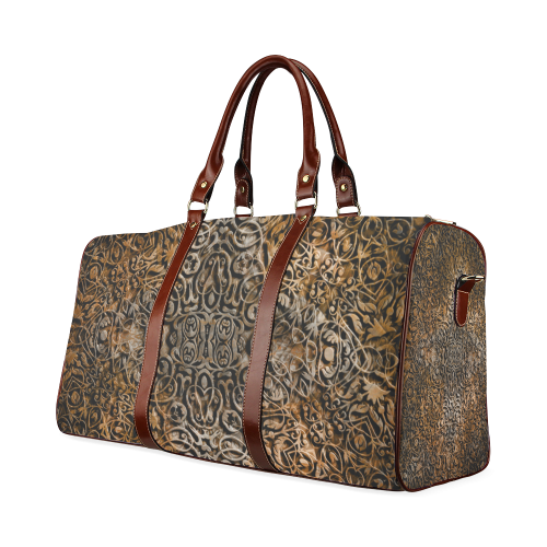 brown Waterproof Travel Bag/Large (Model 1639)