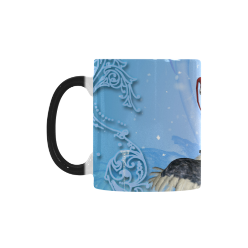 Dancing for christmas, cute ostrichs Custom Morphing Mug