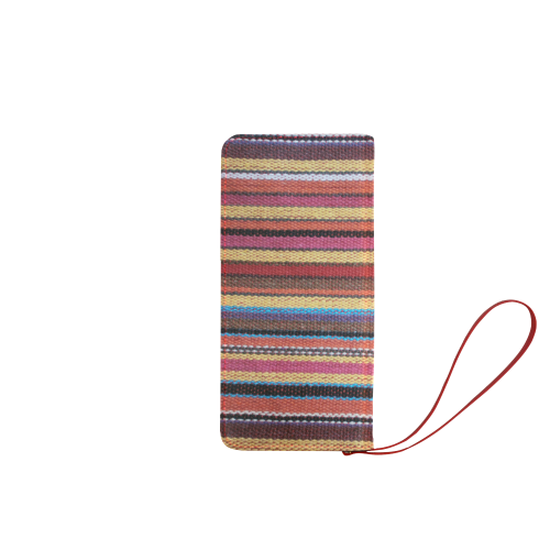 Traditional WOVEN STRIPES FABRIC - colored Women's Clutch Wallet (Model 1637)